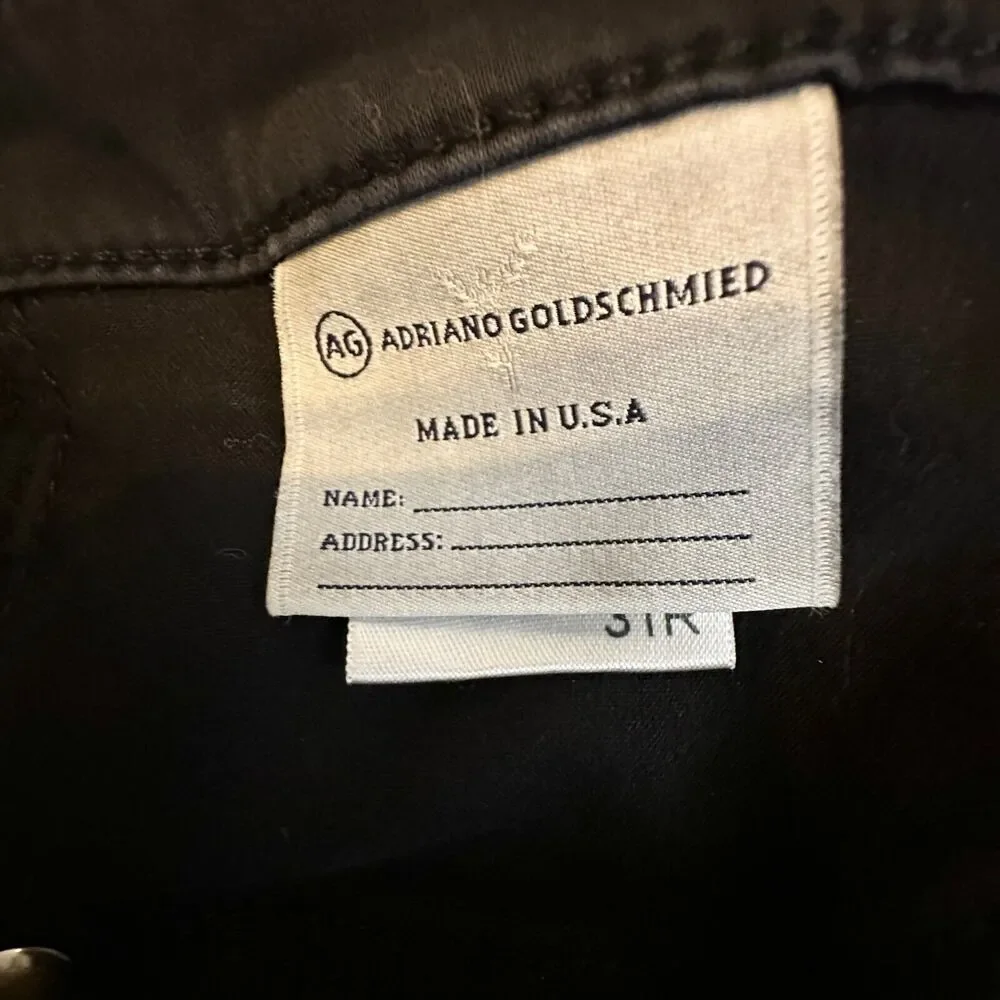 AG Adriano Goldschmied Jean Women 31 Black Legging Ankle Mid Rise Skinny Y2K